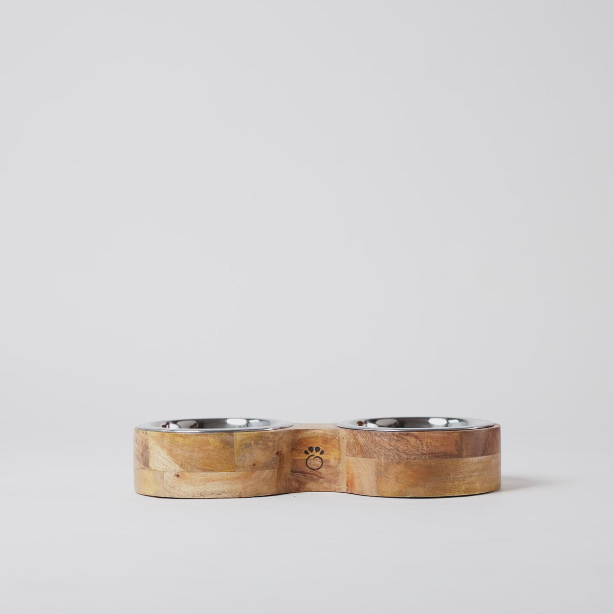 Wood & Metal Feeder Double Diner
